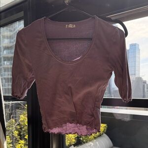 Free People Deep Purple Crop Top